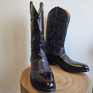 🖤 Dan Post sz 9.5 EW Dark Cherry Burgundy Leather Western Boots Style 2112 R